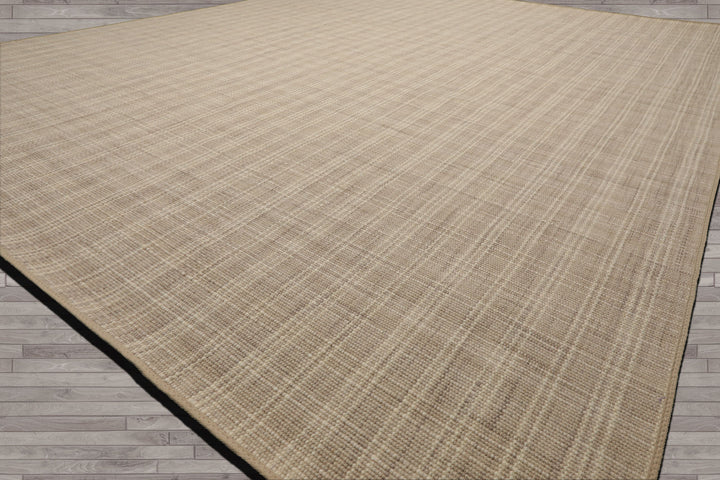 Multi Size Beige Ivory Taupe Color Hand Loomed Flatweave Wool Modern Oriental Rug