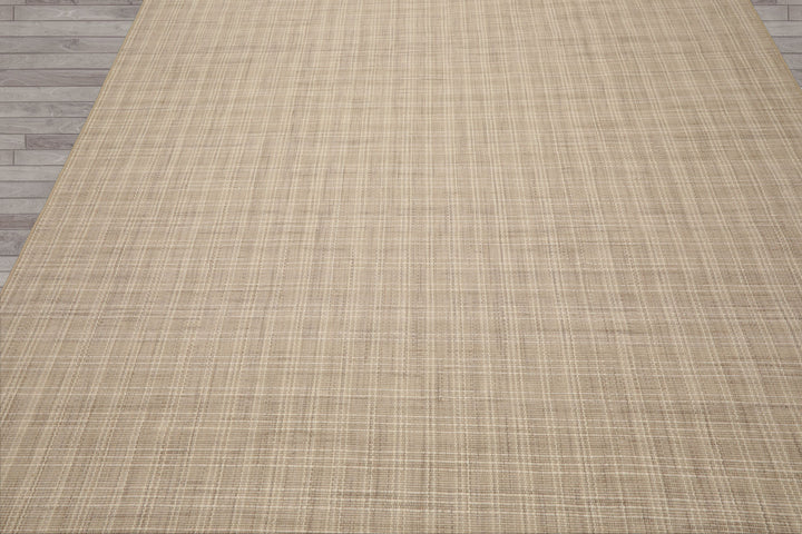 Multi Size Beige Ivory Taupe Color Hand Loomed Flatweave Wool Modern Oriental Rug