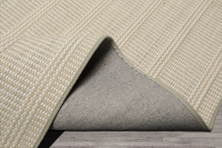 Multi Size Beige Sage Color Hand Loomed Flatweave Wool Modern Oriental Rug