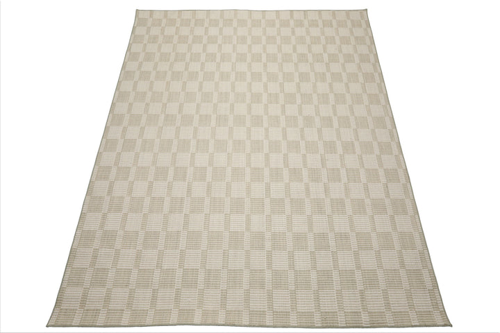 Multi Size Green White Color Hand Loomed Flatweave Wool Modern Oriental Rug