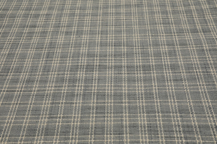 Multi Size Slate Ivory Color Hand Woven Flatweave Wool Modern Oriental Rug