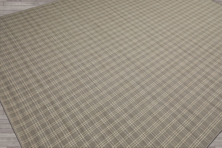 Multi Size Gray Ivory Color Hand Woven Flatweave Wool Modern Oriental Rug