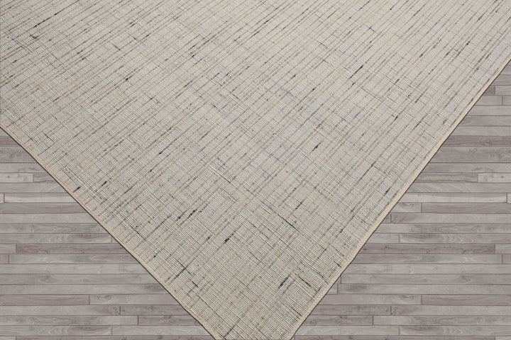Multi Size Ivory  Gray Beige Color Hand Loomed Flatweave Wool and Polyster Modern Oriental Rug