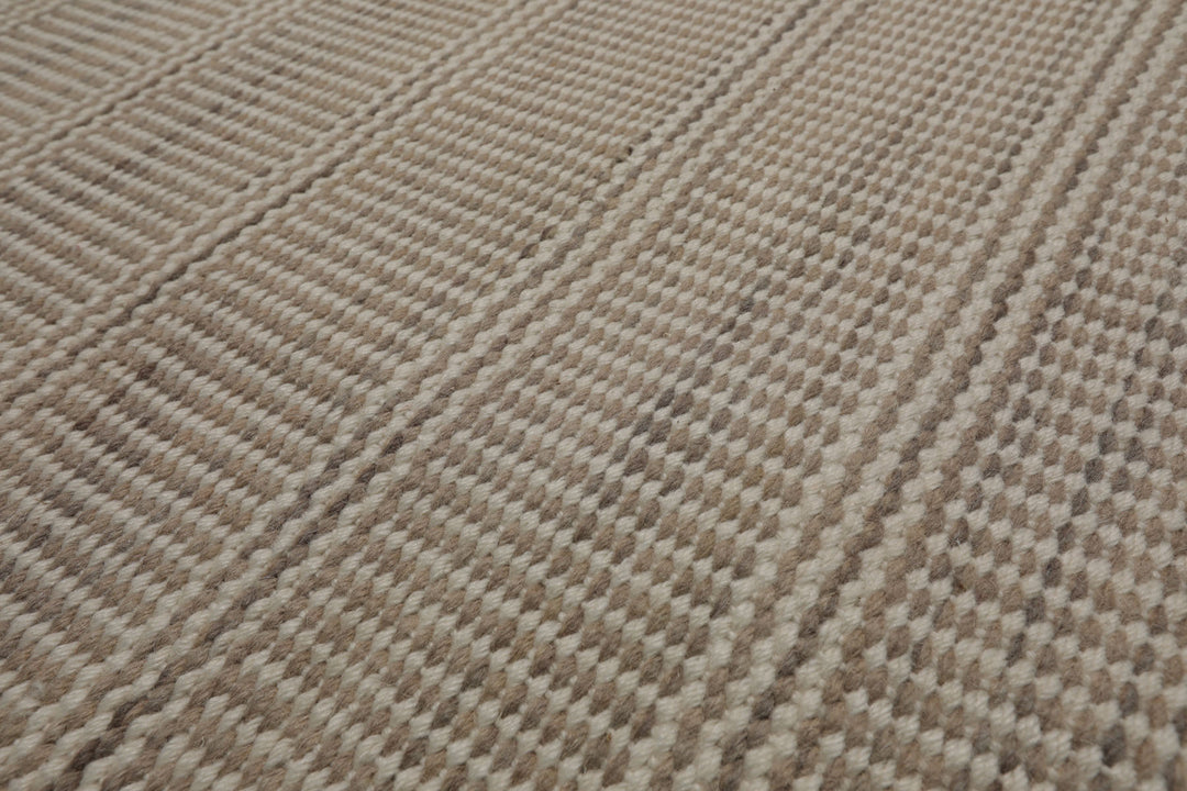 Multi Size Taupe Beige Gray Color Hand Woven Flatweave Wool Modern Oriental Rug