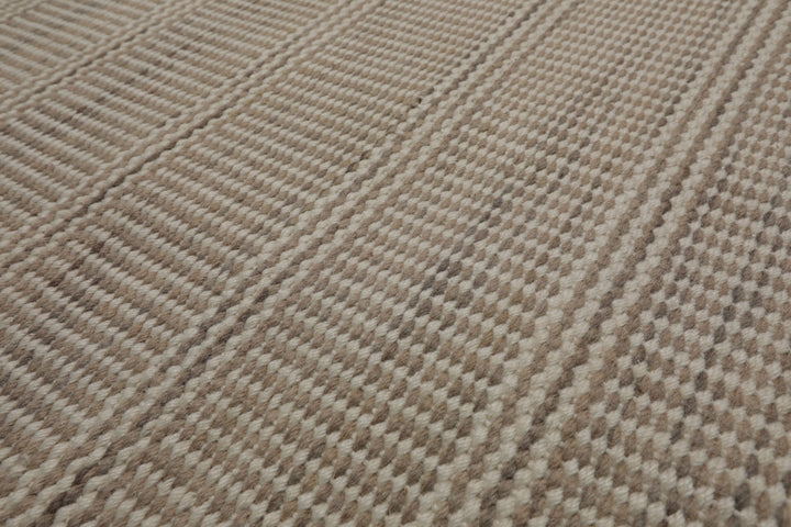 Multi Size Taupe Beige Gray Color Hand Woven Flatweave Wool Modern Oriental Rug
