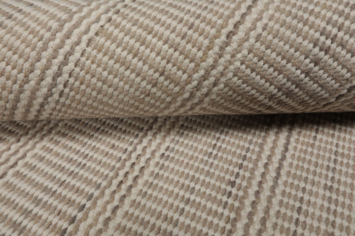 Multi Size Taupe Beige Gray Color Hand Woven Flatweave Wool Modern Oriental Rug
