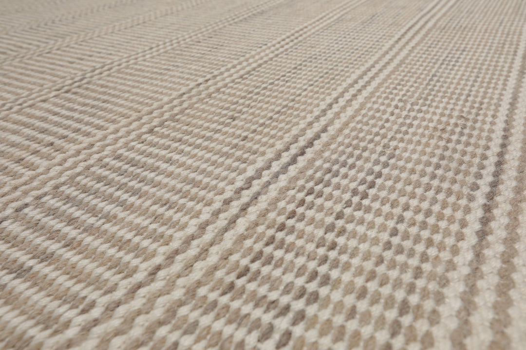 Multi Size Taupe Beige Gray Color Hand Woven Flatweave Wool Modern Oriental Rug