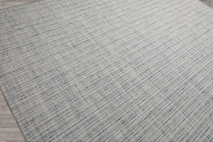 Multi Size Silver Gray Slate Color Hand Woven Flatweave Wool and Polyster Modern Oriental Rug