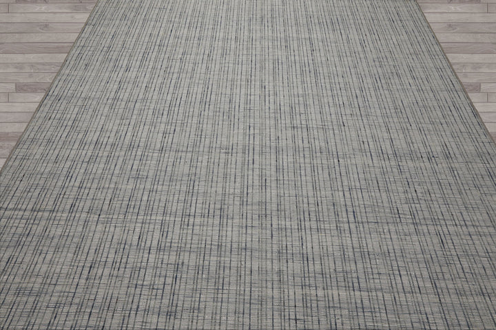 Multi Size Silver Gray Slate Color Hand Woven Flatweave Wool and Polyster Modern Oriental Rug