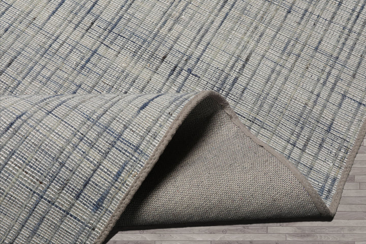 Multi Size Silver Gray Slate Color Hand Woven Flatweave Wool and Polyster Modern Oriental Rug