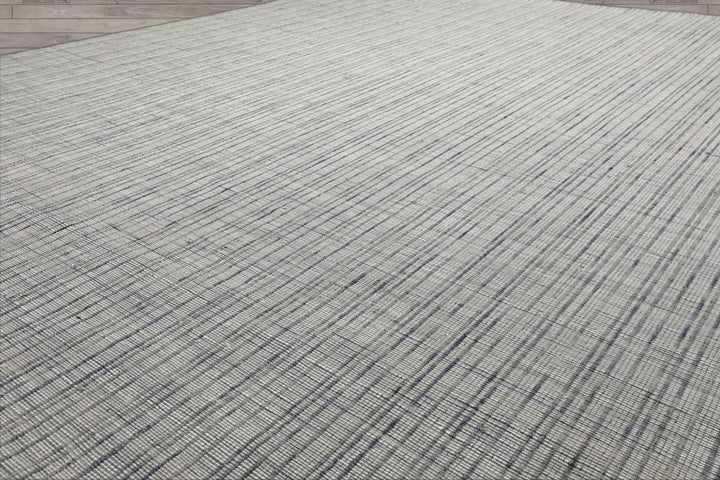 Multi Size Silver Gray Slate Color Hand Woven Flatweave Wool and Polyster Modern Oriental Rug