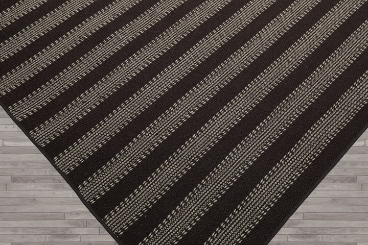 Multi Size Chocolate Ivory Color Hand Woven Flatweave Wool Modern Oriental Rug
