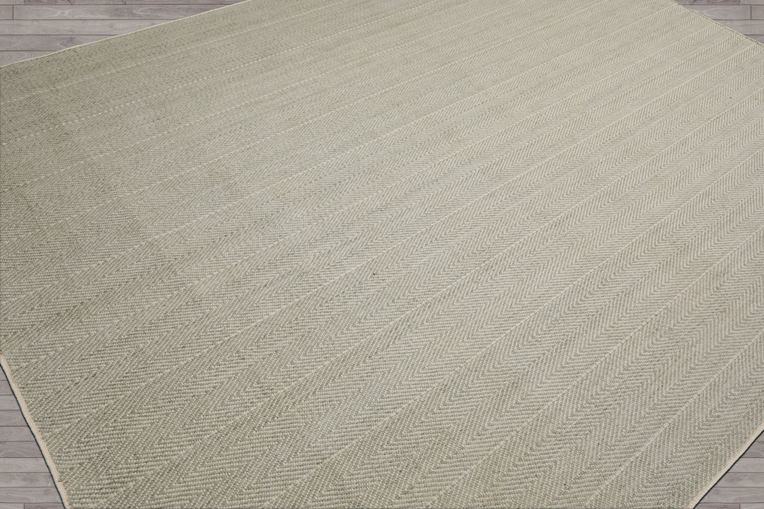 Multi Size Sage Ivory Color Hand Loomed Flatweave Wool Modern Oriental Rug