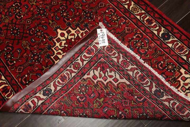 3x5 Rust, Ivory, Blue Color Hand Knotted Abadeh Wool Traditional Oriental Rug