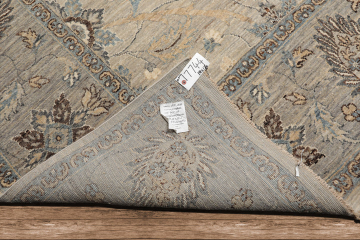 Celeste Rug 10'x14' Beige 100% Wool Khyber Rug Hand-Knotted Traditional Oriental Design