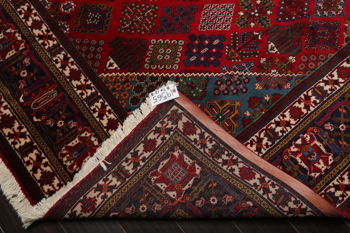 8x12 Red, Navy, Ivory Color Hand Knotted Joshegan Wool Traditional Oriental Rug