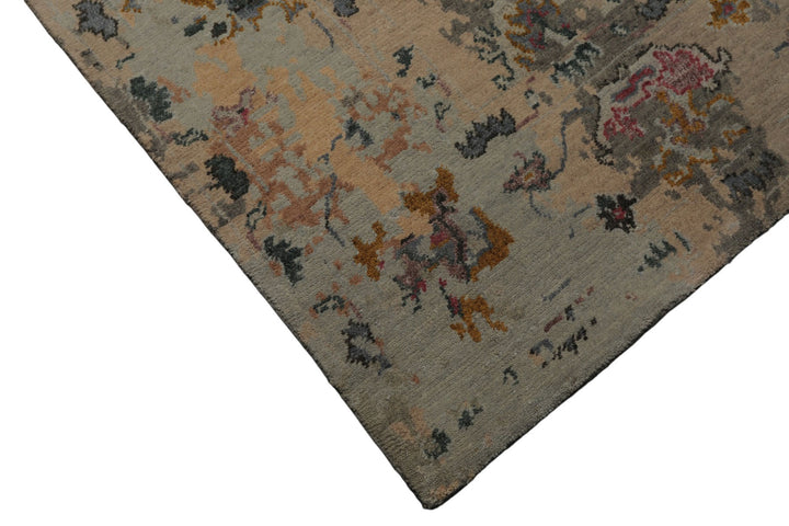 6x9 Taupe, Beige, Gray Color Hand Knotted Sherpa Wool &amp; Bamboo Silk  Oriental Rug