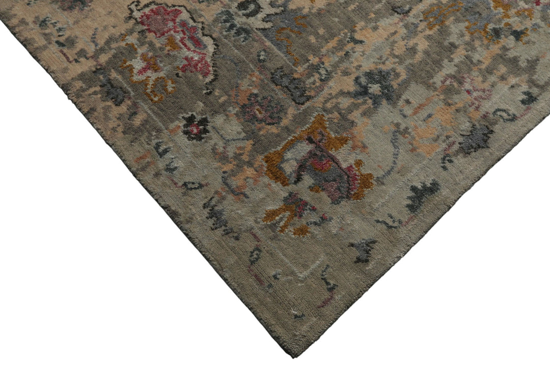 6x9 Taupe, Beige, Gray Color Hand Knotted Sherpa Wool &amp; Bamboo Silk  Oriental Rug