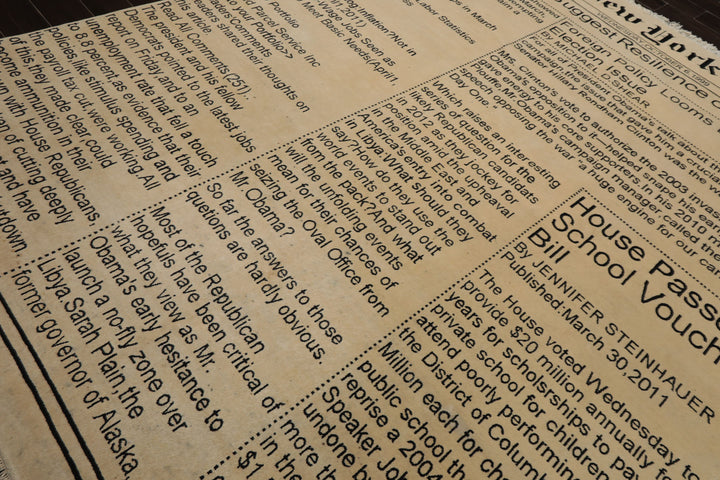 8x10 Ivory, Black, Color Hand Knotted Tibetan Wool  Oriental Rug