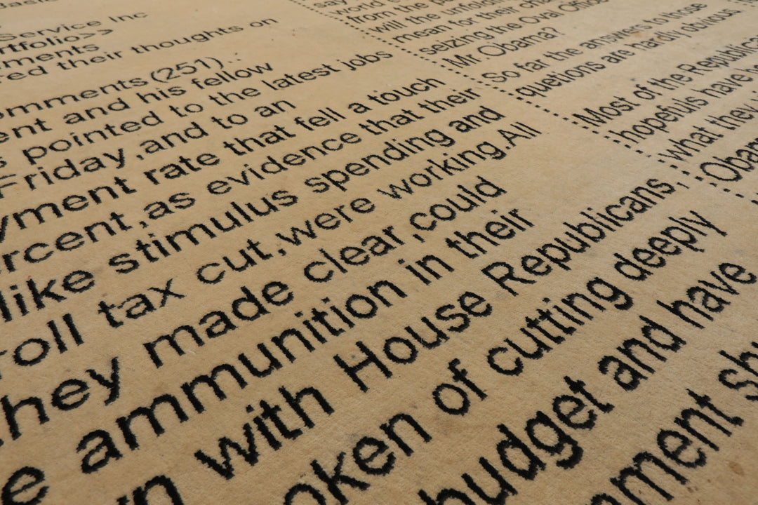 8x10 Ivory, Black, Color Hand Knotted Tibetan Wool  Oriental Rug