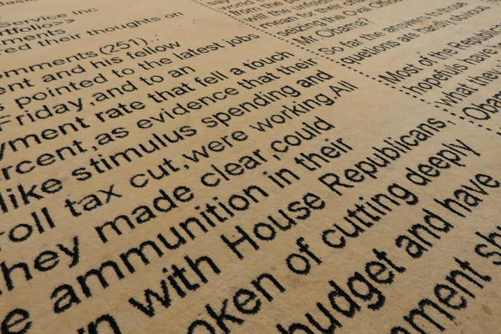 8x10 Ivory, Black, Color Hand Knotted Tibetan Wool  Oriental Rug