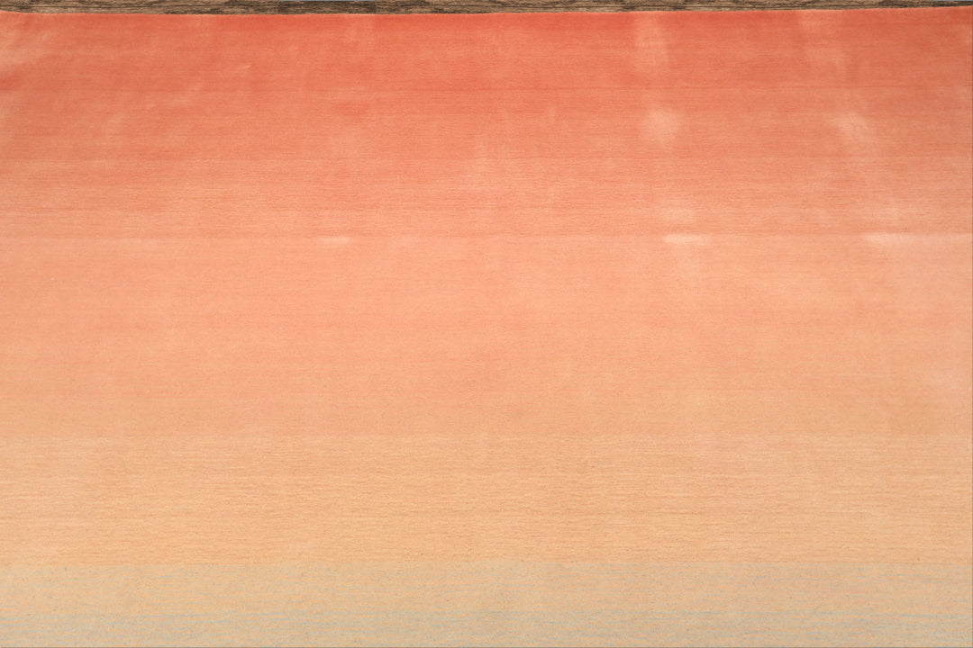 Multi Size Gray Peach Blush Color Hand Loomed Ombre Wool Modern & Contemporary Oriental Rug