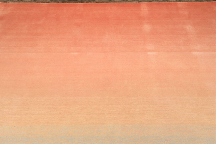 Multi Size Gray Peach Blush Color Hand Loomed Ombre Wool Modern & Contemporary Oriental Rug