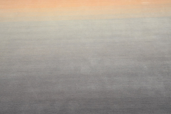 Multi Size Gray Peach Blush Color Hand Loomed Ombre Wool Modern & Contemporary Oriental Rug