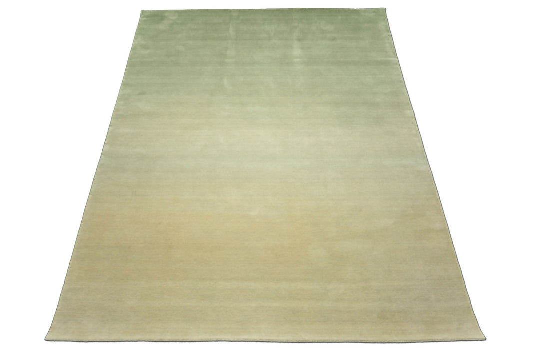 Multi Size Mint Ombre Color Hand Loomed Ombre Wool Modern & Contemporary Oriental Rug