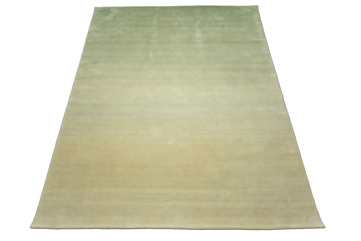 Multi Size Mint Ombre Color Hand Loomed Ombre Wool Modern & Contemporary Oriental Rug