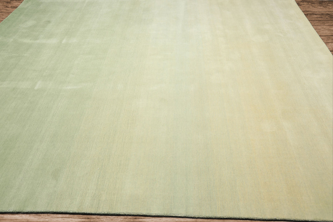 Multi Size Mint Ombre Color Hand Loomed Ombre Wool Modern & Contemporary Oriental Rug