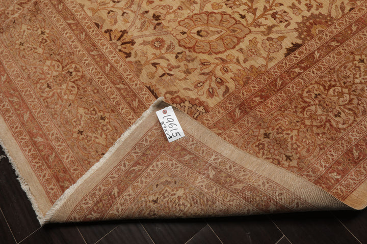 9x12 Beige, Rose, Rust Color Hand Knotted Peshawar Wool Traditional Oriental Rug