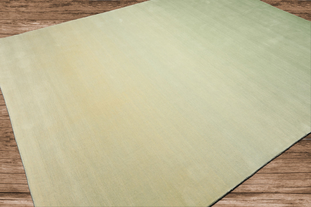 Multi Size Mint Ombre Color Hand Loomed Ombre Wool Modern & Contemporary Oriental Rug