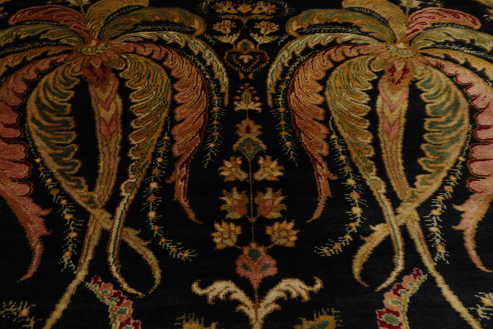 6x 9 Green, Rose, Red Color Hand Knotted Agra New Zealand Wool Traditional Oriental Rug