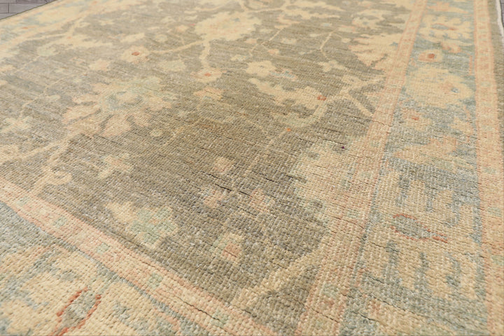 3x5 Gray, Aqua, Moss Color Hand Knotted Peshawar Wool Traditional Oriental Rug