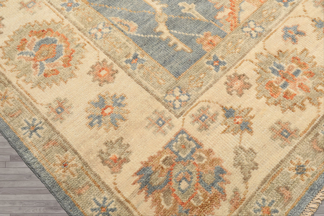 9x12 Beige, Blue, Taupe Color Hand Knotted Tibetan Wool Modern & Contemporary Oriental Rug