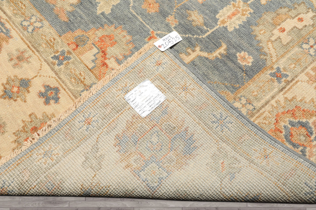 9x12 Beige, Blue, Taupe Color Hand Knotted Tibetan Wool Modern & Contemporary Oriental Rug