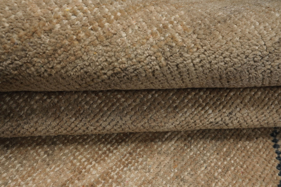 8x10 Beige, Taupe, Brown Color Hand Knotted Oushak Wool Traditional Oriental Rug