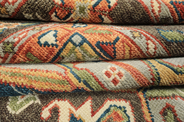 12x15 Mint
, Brown
, Teal
 Color Hand Knotted Oushak
 Wool Arts & Crafts Oriental Rug