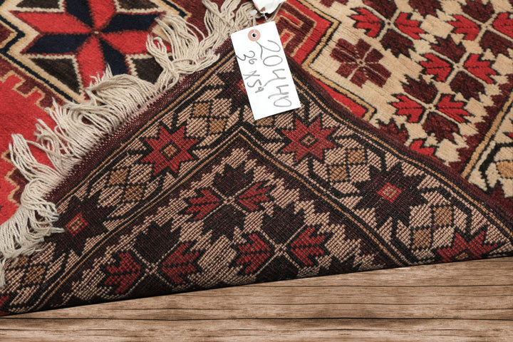 4x6 Ivory, Red, Maroon Color Hand Knotted Turkish Kula Wool Traditional Oriental Rug