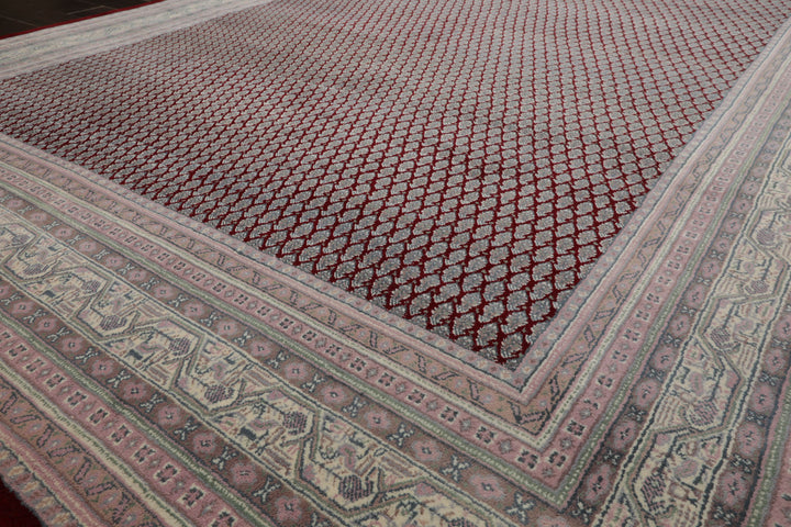 8x10 Maroon, Rose, Ivory Color Hand Knotted Tabriz New Zealand Wool Traditional Oriental Rug