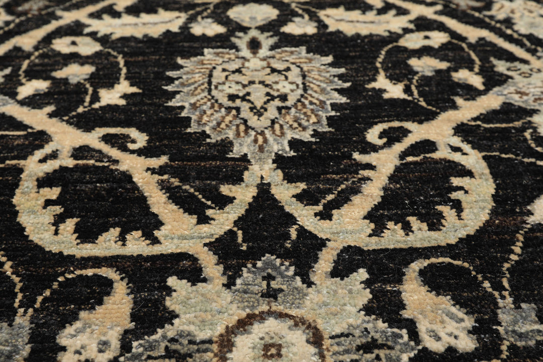 3x5 Charcoal, Beige, Gray Color Hand Knotted Indo Persian Wool Transitional Oriental Rug