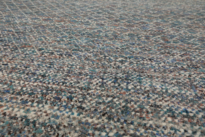 Celeste Rugs 8x10 Hand Knotted Grass Oriental Area Rug Made from 100% Wool Ivory & Blue Contemporary Modern Design