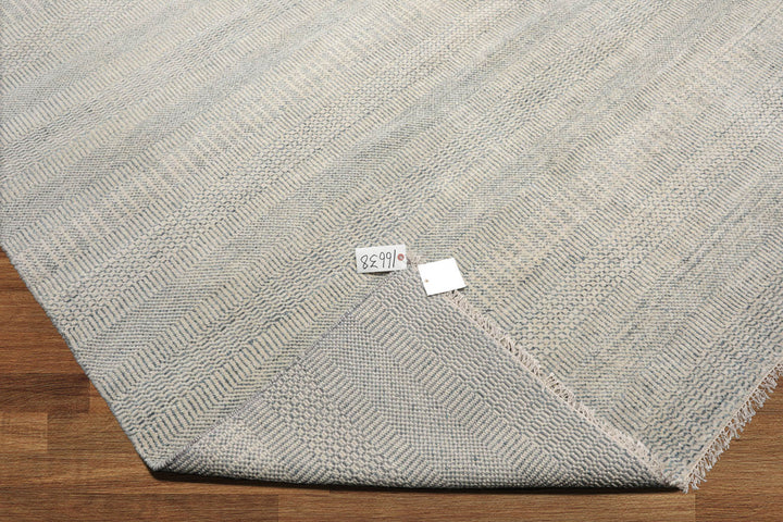 Celeste Rugs Multi Sizes Hand Knotted Oriental Area Rug Grass Wool & Silk Ivory & Slate Modern Contemporary Design