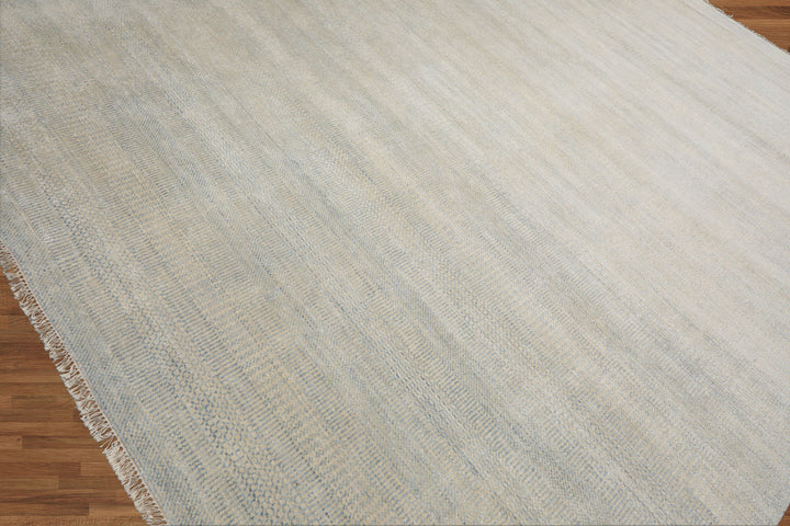 Celeste Rugs Multi Size Wool & Silk Hand Knotted  Modern & Contemporary Oriental Area Rug Beige