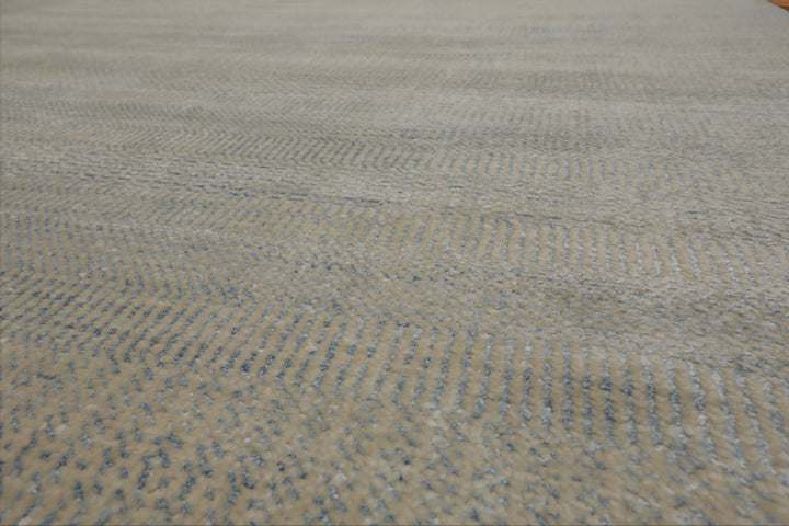 Celeste Rugs Multi Size Wool & Silk Hand Knotted  Modern & Contemporary Oriental Area Rug Beige