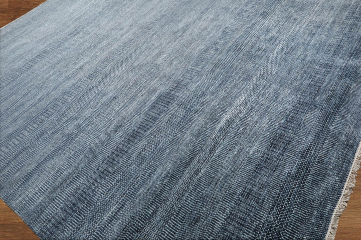 Celeste Rugs Multi Size Modern & Contemporary Hand Knotted  Wool & Silk Oriental Area Rug Blue,Gray Color