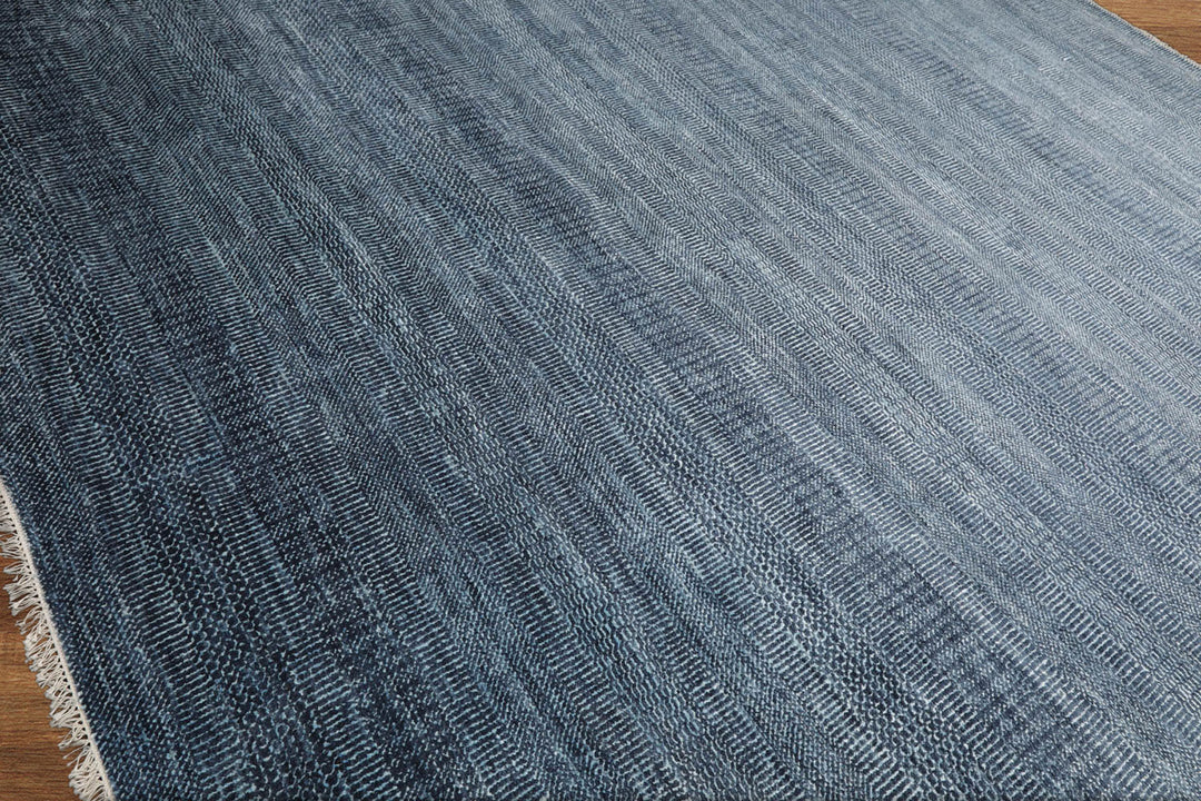 Celeste Rugs Multi Size Modern & Contemporary Hand Knotted  Wool & Silk Oriental Area Rug Blue,Gray Color