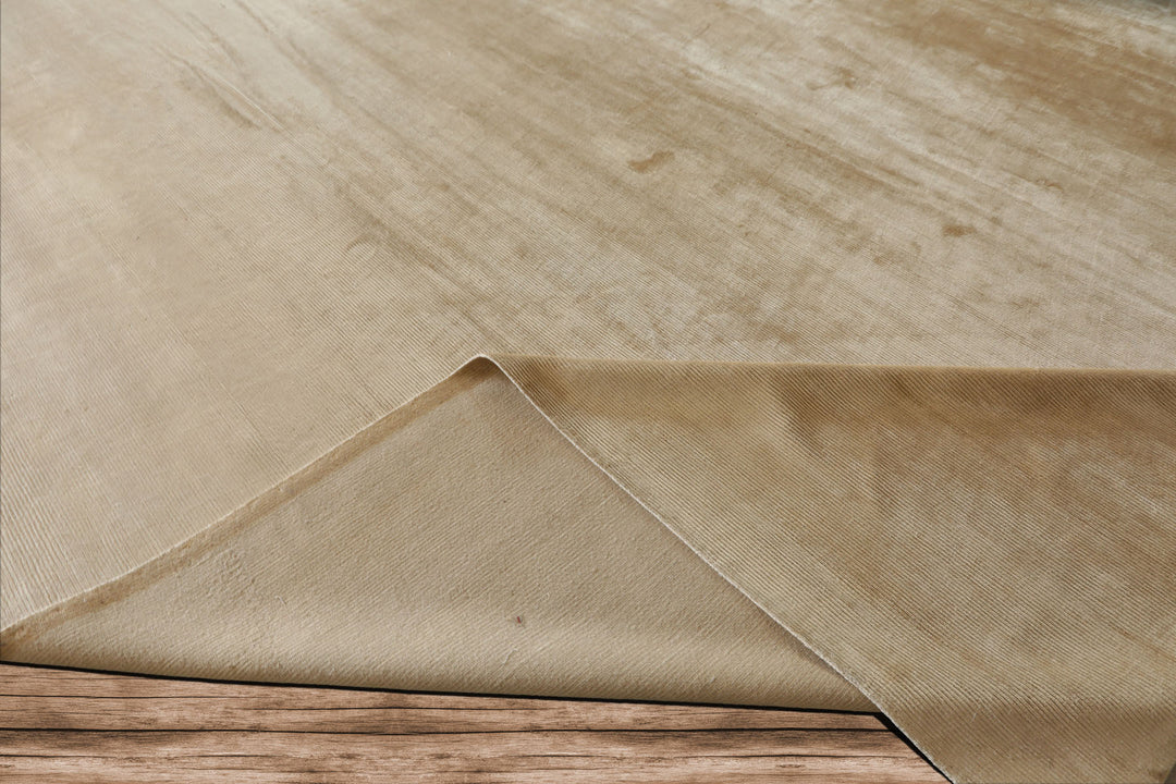 Multi Size Beige Color Hand Knotted Tibetan? Silk Contemporary Oriental Rug