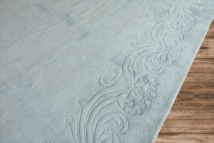 Oversize Light Blue, , Color Hand Knotted Aubusson Savonnerie Wool Traditional Oriental Rug